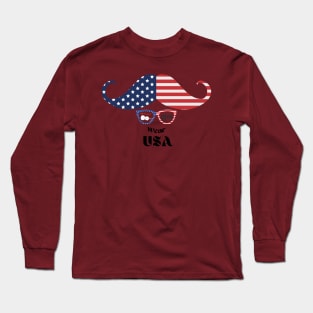 "Wear USA" with Korean letters Long Sleeve T-Shirt